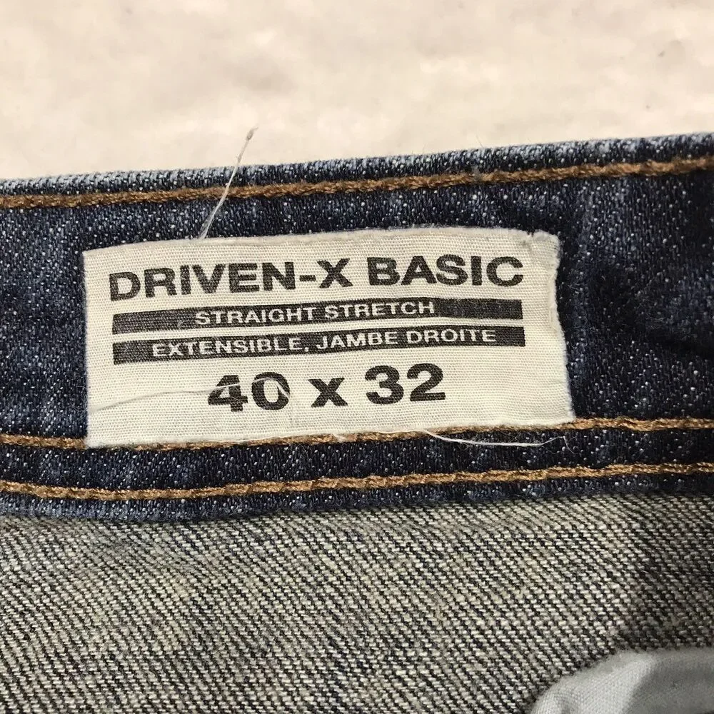 BUFFALO DAVID BITTON Driven-X Basic Jean Men 40x31 Straight Stretch Dark Wash